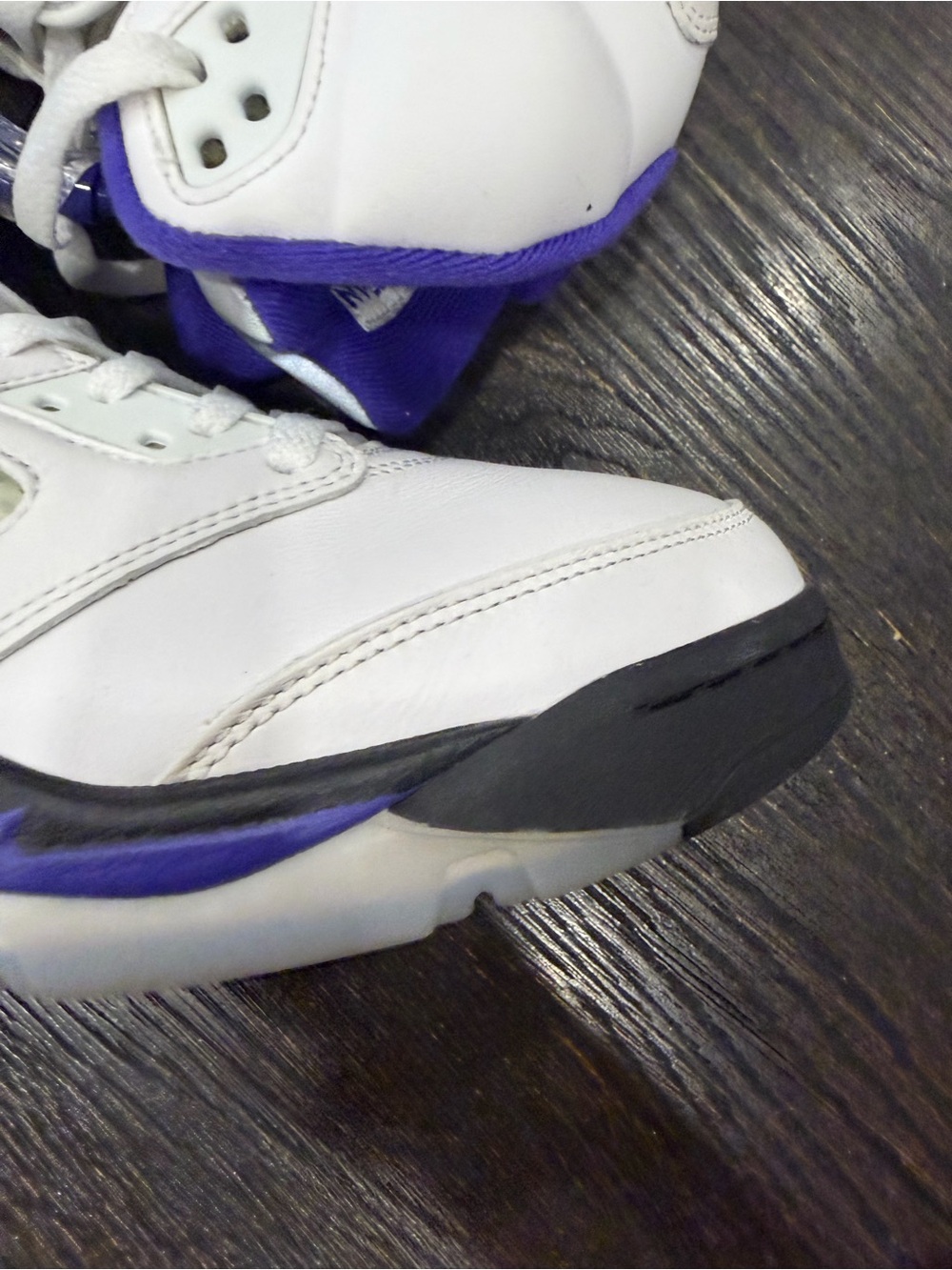 Jordan 5 Dark Concord White Purple Size 12 Preowned - Picture 3 of 10